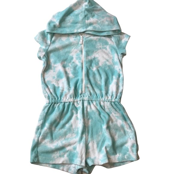 Carter's Tie-Dyed Terry Hooded Romper 8Y - Picture 1 of 5